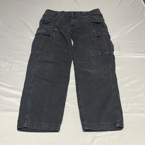 Vtg Ralph Lauren Denim & Supply Cargo Pants Mens 38x30 Black British Military